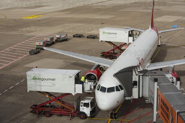 Aircraft is being prepared for the flight