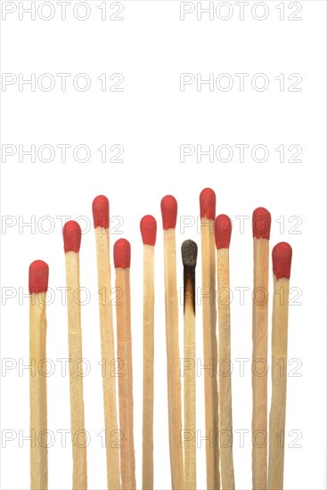 Matches with one burnt