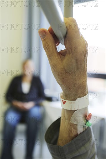 Elderly man in a hospital