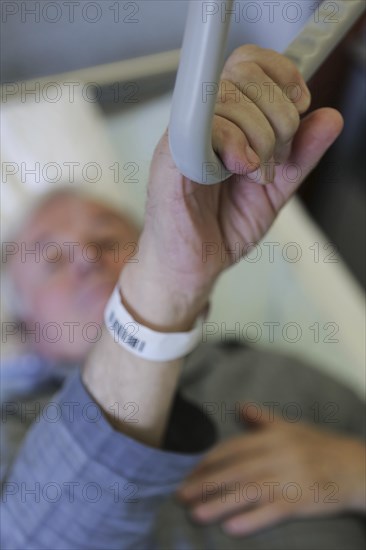 Elderly man in a hospital