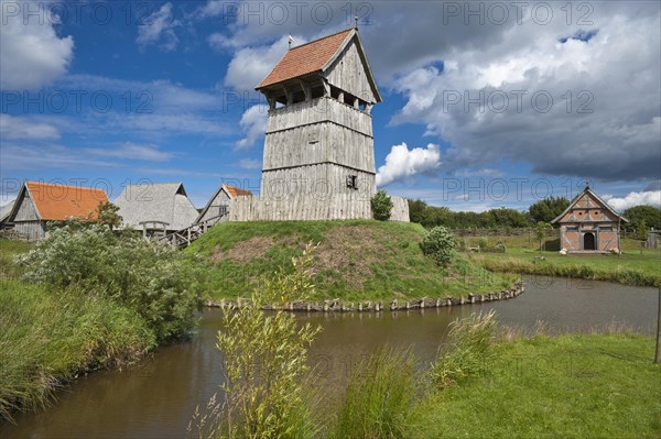 Motte with bailey and moat