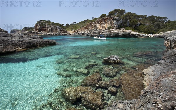 Rock-lined bay of Calo des Moro