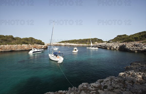 Boats at anchor in the bay