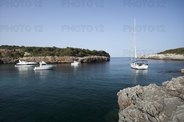 Boats at anchor in the bay