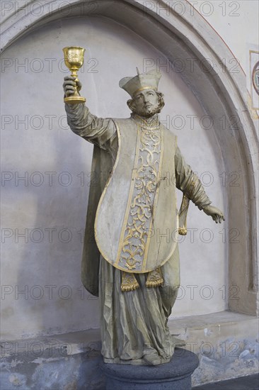 Baroque altar statue of the pope