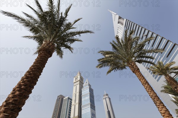 Skyscrapers built in differing architectural styles