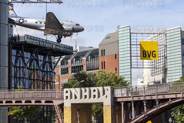 View of the Museum of Technology near Tempelhofer Ufer and of the bridge leading to Anhalter Strasse as seen from the Spree river