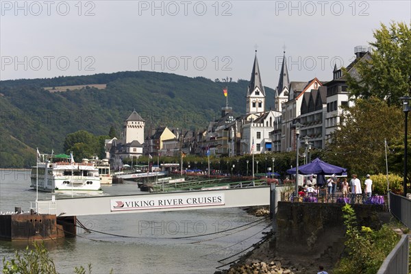 Rheinallee in Boppard on the Rhine River