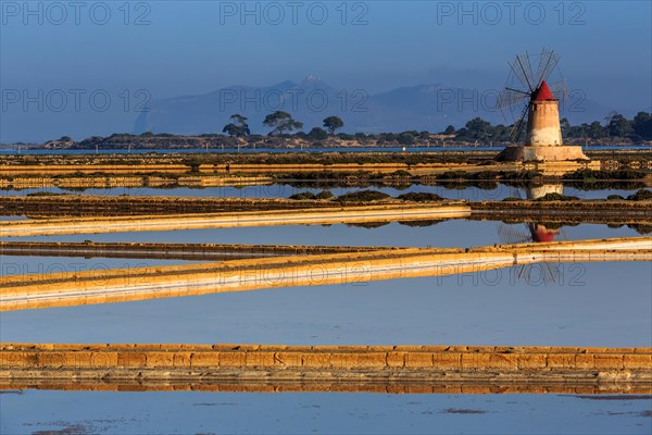 The old saltworks in the Laguna dello Stagnone near Trapani