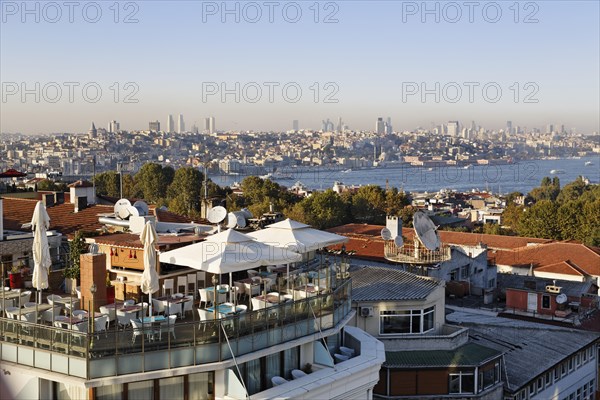 Rooftop terrace of Arden City Hotel in Old City Sultanahmet