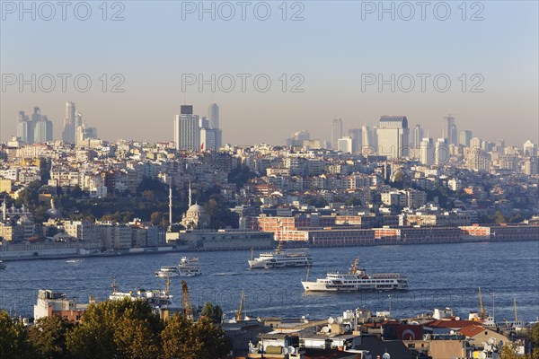 View from Old City Sultanahmet over Golden Horn towards Beyoglu and Sisli