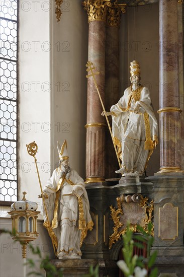 Figures of the Church Fathers Gregory and Ambrose