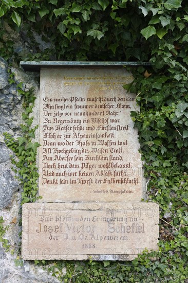 Plaque for Joseph Victor von Scheffel