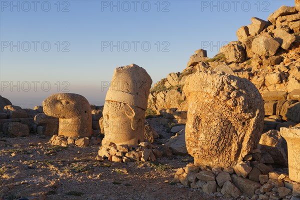 Stone heads of an eagle