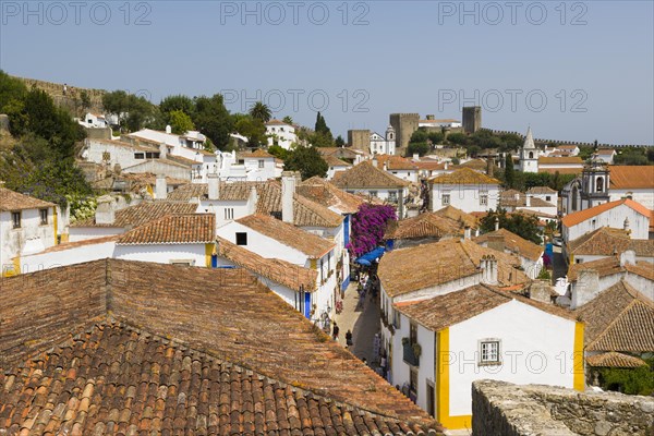 Rua Direita from the wall of Castelo de Obidos