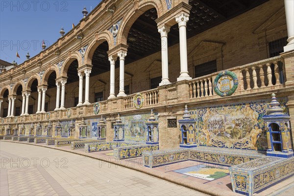 South wing wall with the tiled Province Alcoves