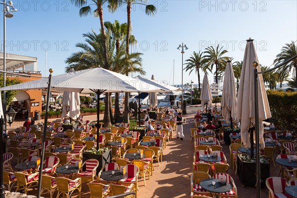 Promenade with restaurants in Puerto Portals