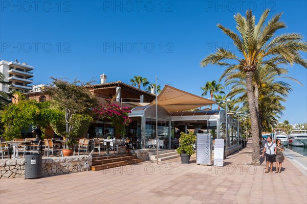 Promenade with restaurants in Puerto Portals