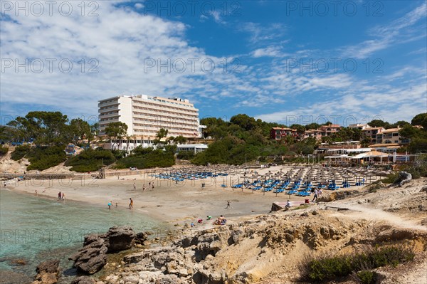 A bay with hotels of the Costa de la Calma