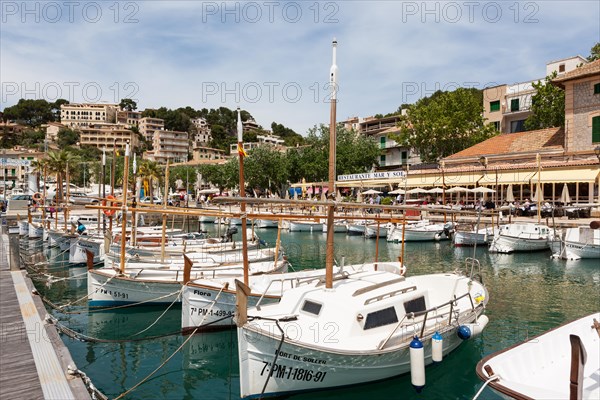 Typical fishing boats in the harbor of Port de Soller