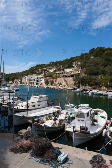 Bay with fishing boats