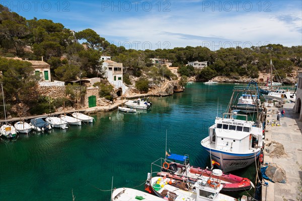 Bay with fishing boats