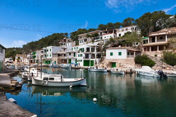 Bay with fishing boats