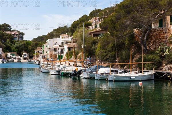 Bay with fishing boats