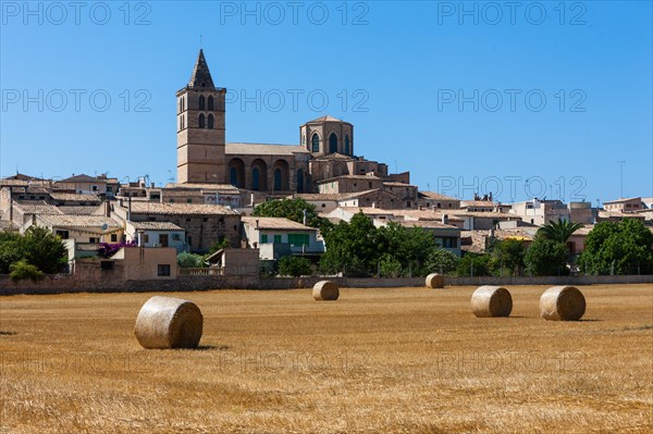 View of Sineu and the Mare de Deu dels Angels Parish Church