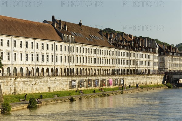 Partial view of the Vauban fortifications on a loop of the Doubs river