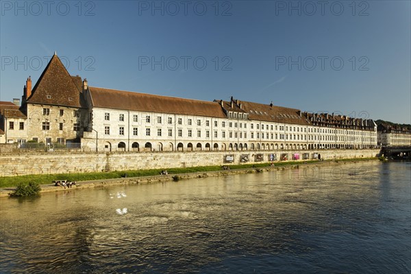 Partial view of the Vauban fortifications on a loop of the Doubs river