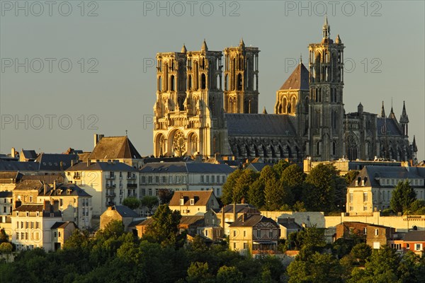 Laon Cathedral in the evening light
