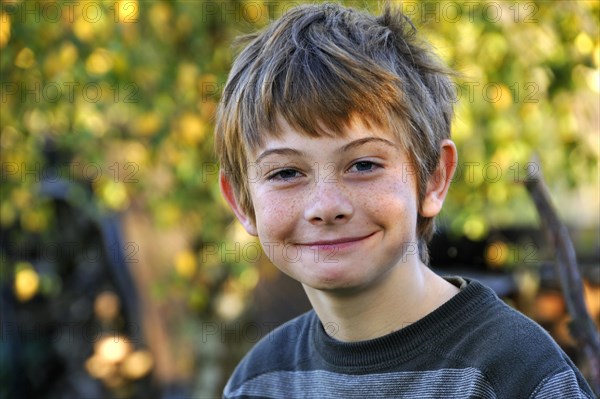 Portrait of a freckled boy