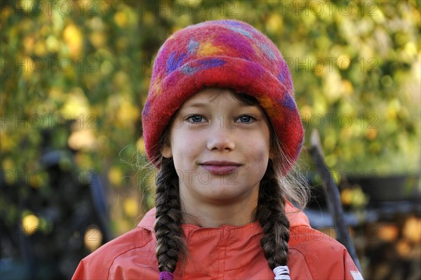 Portrait of a girl with braids