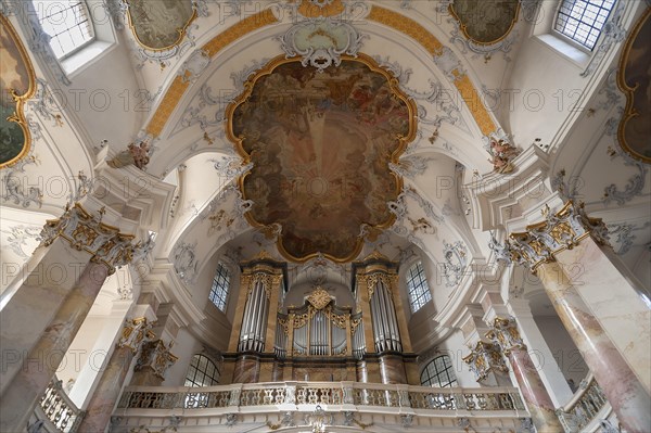 Organ loft with the Rieger organ