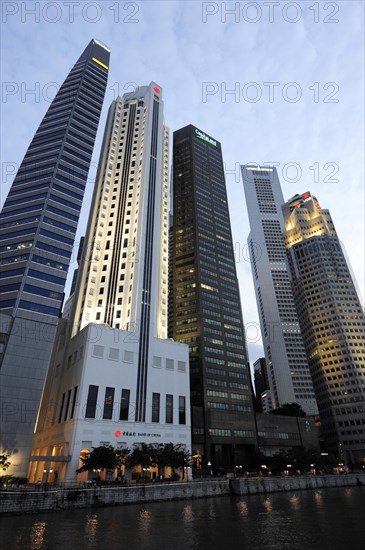 Skyscrapers along the Singapore River