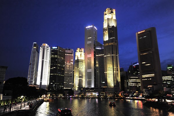 Skyscrapers at night