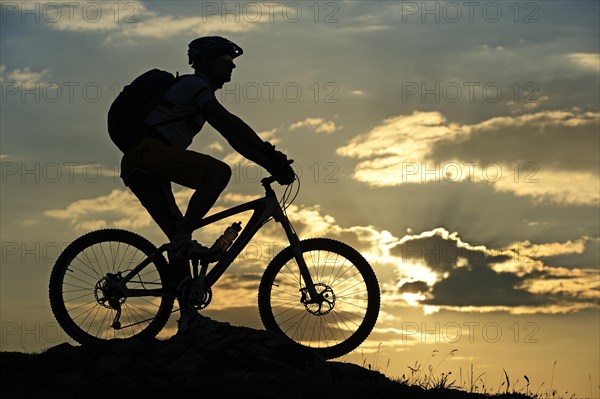 Mountain biker on Kampenwand Mountain