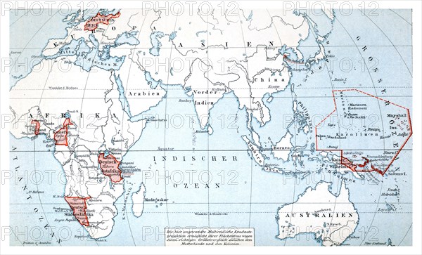 Overview of the German colonies
