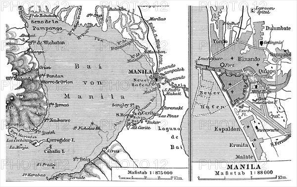 Map of Manila and the surrounding area