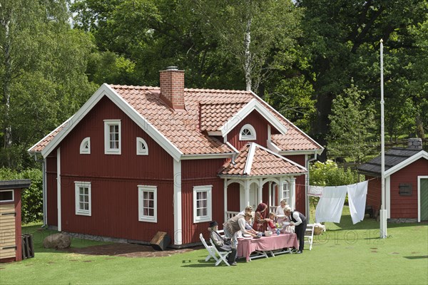 Scene from the children's book 'Emil of Lonneberga' by children's author Astrid Lindgren