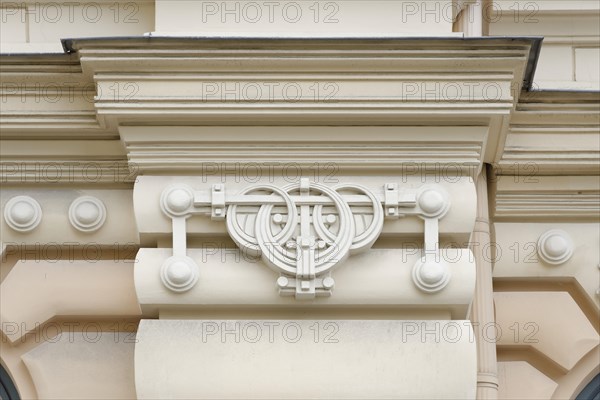 Detail view of an Art Nouveau building