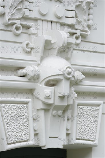 Detail view of an Art Nouveau building