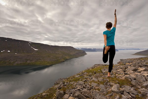 Young woman doing yoga