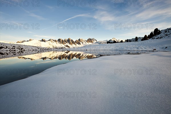 Kalkkoegel Range reflected in the water