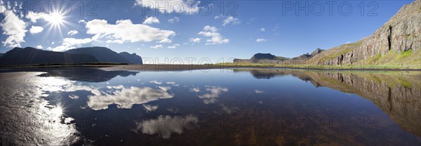 Clouds with their reflection in the water