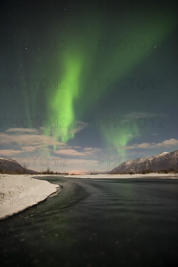 Aurora Borealis over the Knik River Valley