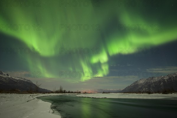 Aurora Borealis over the Knik River Valley