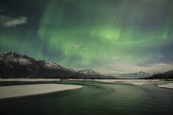 Aurora Borealis over the Knik River Valley