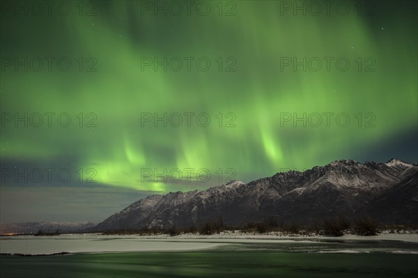 Aurora Borealis over the Knik River Valley